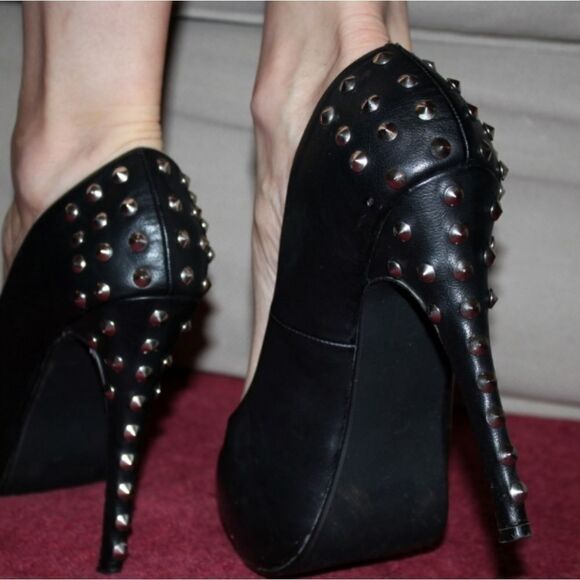 MADELINE GIRL BLACK HIGH HEEL PUMP SHOES - Picture 1 of 12